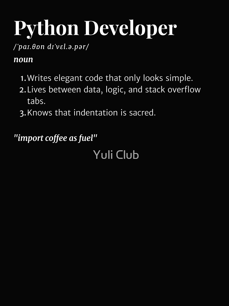 Thumbnail 4 of 4, Boxy T-Shirt, Python Developer Definition | Funny Coding Gift for Python Programmers designed and sold by Yuli Club.