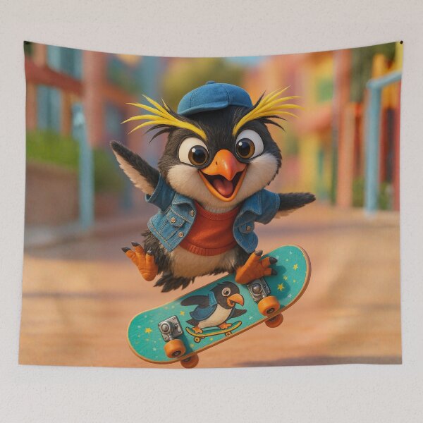 Item preview, Skater Crested Penguin designed and sold by Sillytoe.