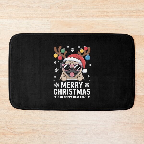 Item preview, Merry Dogmas, Pug Christmas Tree Dog Santa Xmas Dad Mom  designed and sold by ClassicAnthony.