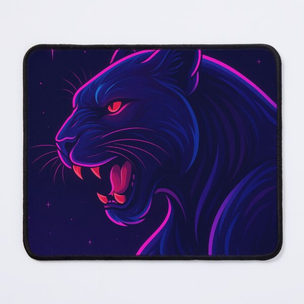 Item preview, Neon Panther Vaporwave Cyber Jungle Art designed and sold by GolabMagic.