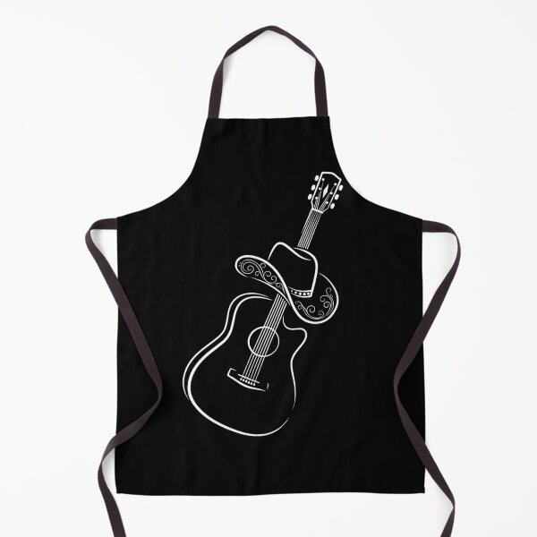 Item preview, Acoustic Guitar with Cowboy Hat Line Art designed and sold by SaicoGN.