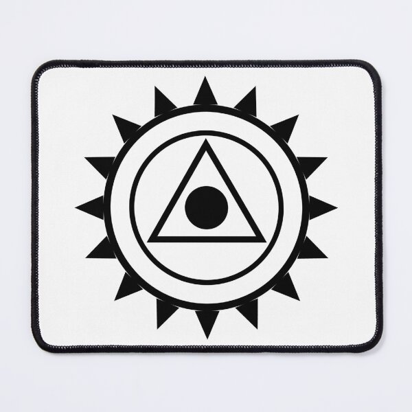 Item preview, Geometric Sun Symbol – Black Occult Line Art designed and sold by pitbuulando.