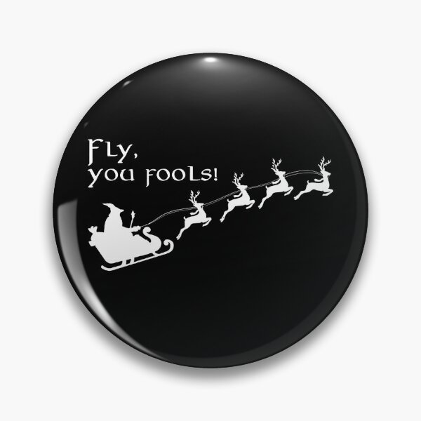 Item preview, Fly You Fools Wizard Santa Sleigh Reindeer Christmas designed and sold by MDEO.