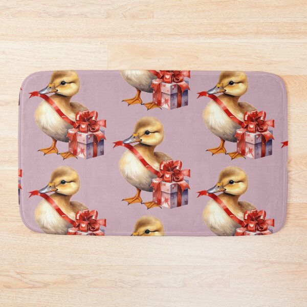 Item preview, Cheeky duck opens Christmas present in watercolor style designed and sold by LiskoDesign.