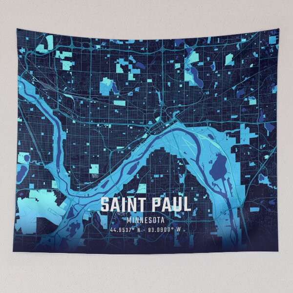 Item preview, Saint Paul Midnight City Map designed and sold by HomeLivingCo.