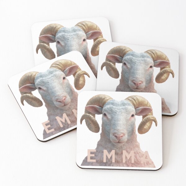 Item preview, Emma – 3D Aries Ram Head Illustration designed and sold by AlexLineArt.