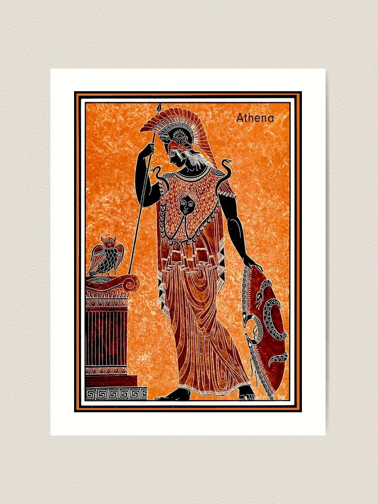 ATHENA : Vintage Greek Goddess of War Print Art Print for Sale by