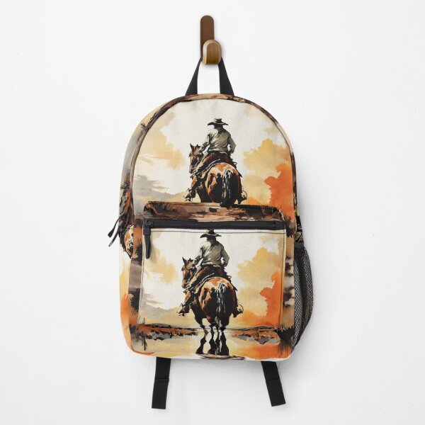 Item preview, Wild West Cowboy Riding into the Sunset | Vintage Aesthetic designed and sold by UnhingedBird.