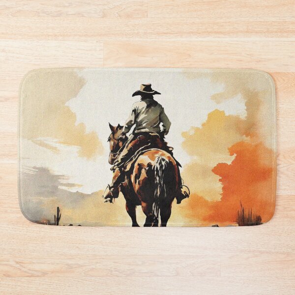 Item preview, Wild West Cowboy Riding into the Sunset | Vintage Aesthetic designed and sold by UnhingedBird.