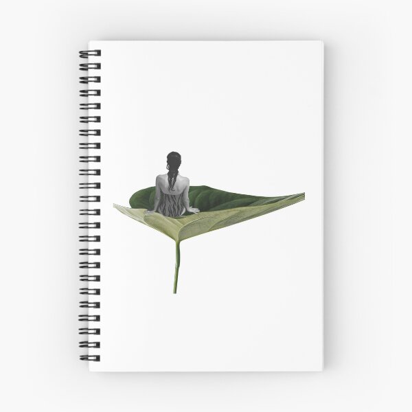 Item preview, Surrealist Botanical Art: Minimalist Collage of Human Figure and Giant Leaf designed and sold by ElizabethCoelho.