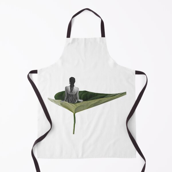 Item preview, Surrealist Botanical Art: Minimalist Collage of Human Figure and Giant Leaf designed and sold by ElizabethCoelho.