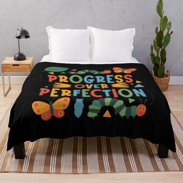Item preview, Progress Over Perfection Caterpillar Back To School Teacher designed and sold by DoodleUrban.
