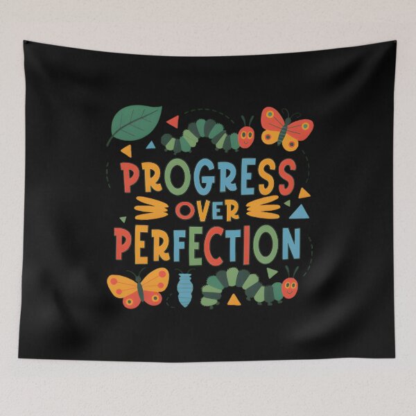 Item preview, Progress Over Perfection Caterpillar Back To School Teacher designed and sold by DoodleUrban.