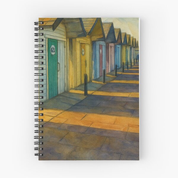 Item preview, Mablethorpe Beach Huts – Watercolour Coastal Art designed and sold by Mdlezieyes.