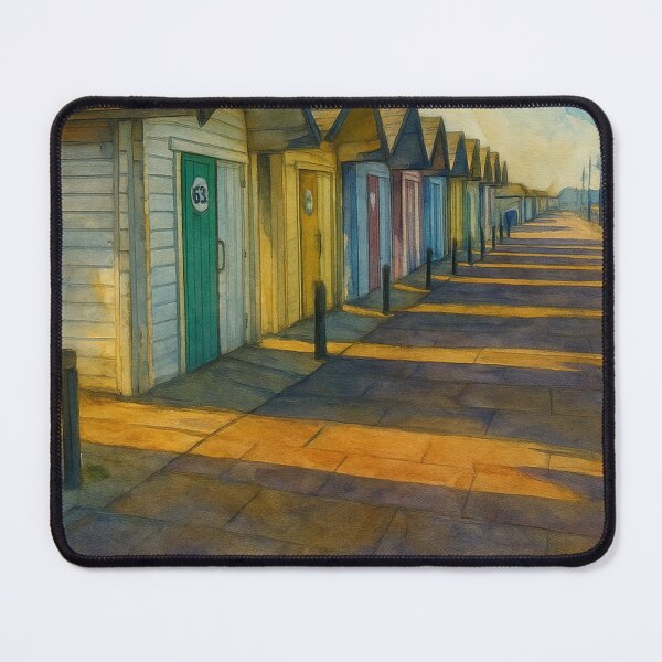Item preview, Mablethorpe Beach Huts – Watercolour Coastal Art designed and sold by Mdlezieyes.