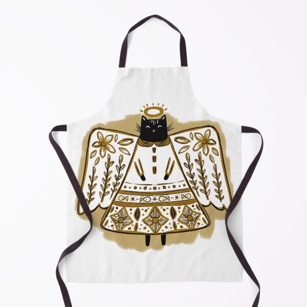 Item preview, Folk Art Angel Cat designed and sold by Stephanie McRae.