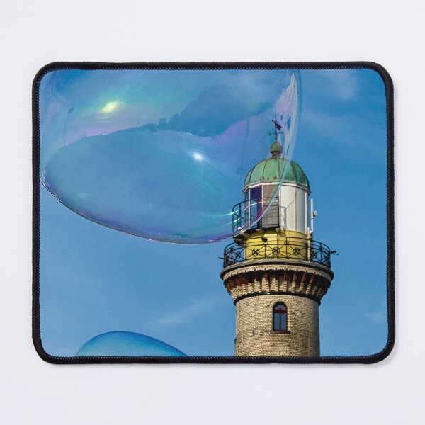 Item preview, Giant Soap Bubbles Over the Warnemünde Lighthouse designed and sold by TsvietkovaArt.