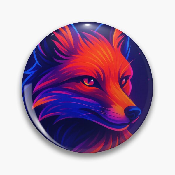Item preview, Neon Fox Vaporwave Animal Portrait designed and sold by GolabMagic.