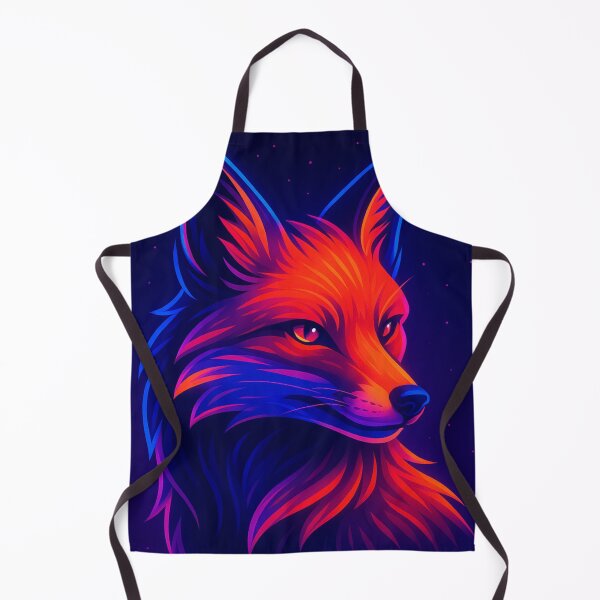 Item preview, Neon Fox Vaporwave Animal Portrait designed and sold by GolabMagic.