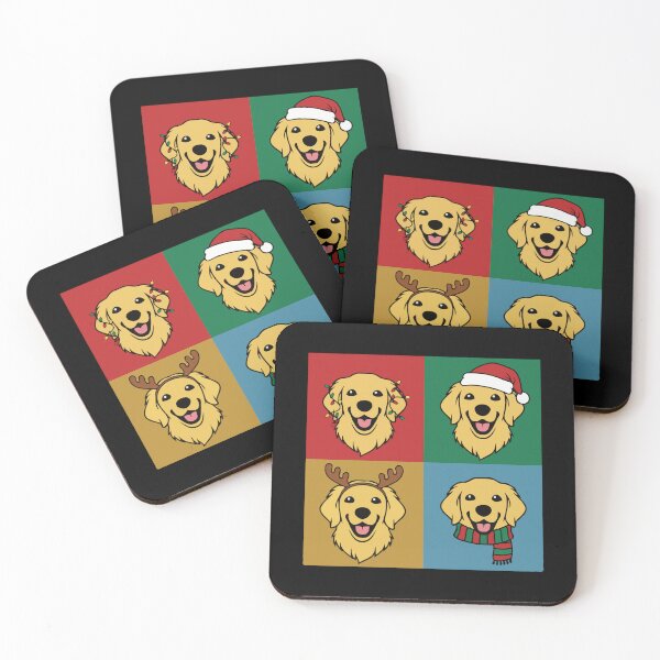 Item preview, Pop Art Christmas Golden Retriever – Colorful Holiday Dog Lover designed and sold by The Real Life Symphony.
