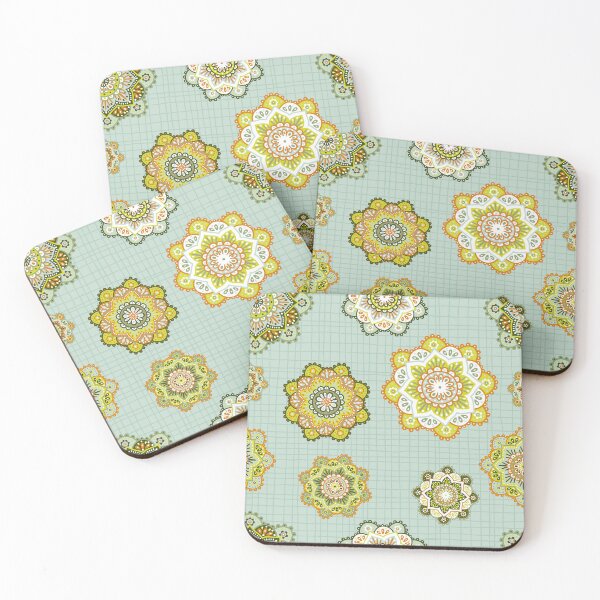 Item preview, Green Decorative Mandalas Pattern designed and sold by Farissa Designs.