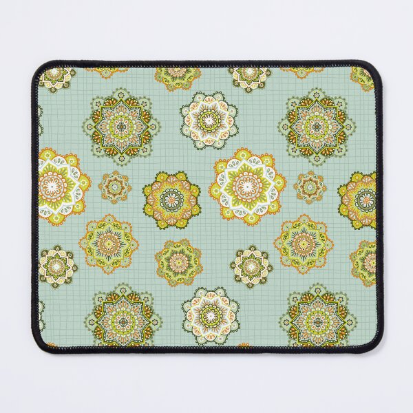 Item preview, Green Decorative Mandalas Pattern designed and sold by Farissa Designs.