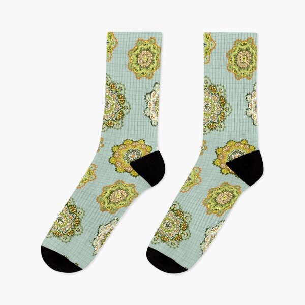 Item preview, Green Decorative Mandalas Pattern designed and sold by Farissa Designs.