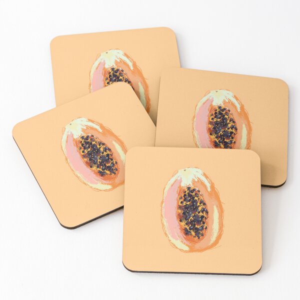 Item preview, Papaya Illustration – Bold Tropical Fruit Painting designed and sold by LOUBNEY.