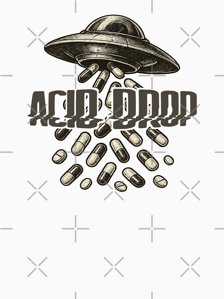 Aperçu 6 sur 6. Sweat à capuche épais avec l'œuvre ACID DROP – UFO Rave Design ORIGINAL créée et vendue par RICK-TURNER.
