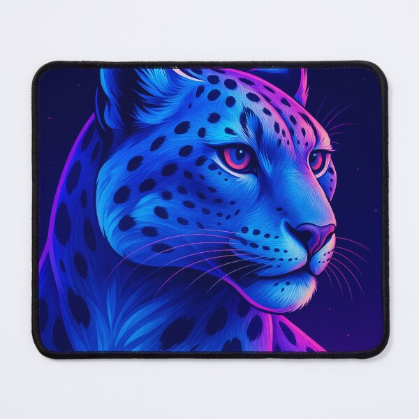 Item preview, Neon Snow Leopard – Vaporwave Cyber Big Cat Art designed and sold by GolabMagic.