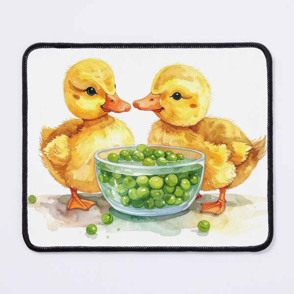 Item preview, Little yellow ducklings eat peas from the shell. designed and sold by LiskoDesign.