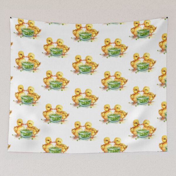 Item preview, Little yellow ducklings eat peas from the shell. designed and sold by LiskoDesign.