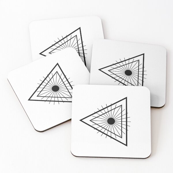 Item preview, Inverted Triangle Occult Symbol – Black Ritual Line Art designed and sold by pitbuulando.