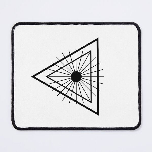 Item preview, Inverted Triangle Occult Symbol – Black Ritual Line Art designed and sold by pitbuulando.