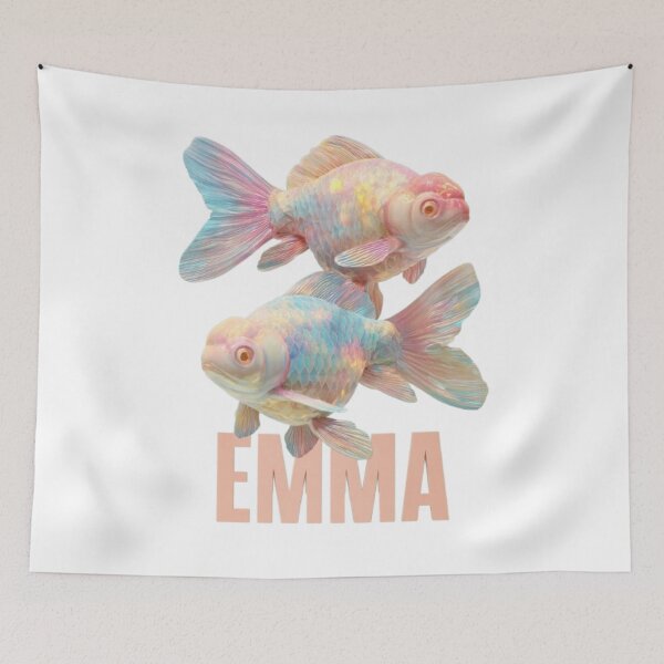 Item preview, Emma – 3D Pisces Fish Illustration designed and sold by AlexLineArt.