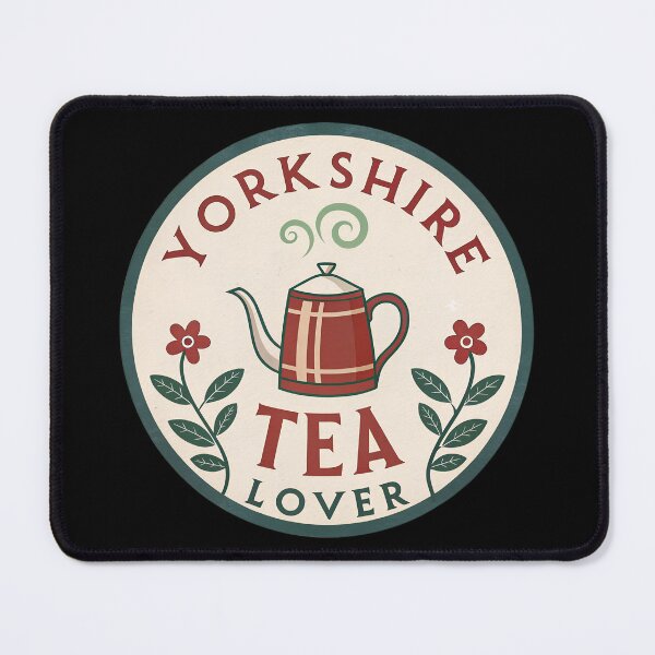 Item preview, Vintage Yorkshire Tea Badge Sticker – Heart Steam Kettle Illustration designed and sold by VividOrganica.