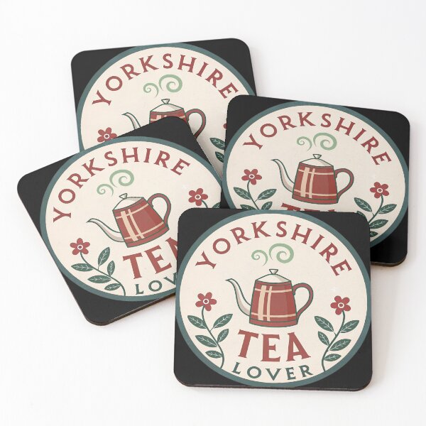 Item preview, Vintage Yorkshire Tea Badge Sticker – Heart Steam Kettle Illustration designed and sold by VividOrganica.