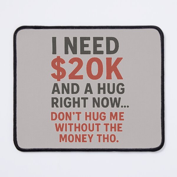Item preview, I Need $20K and a Hug Right Now designed and sold by Laughprints.
