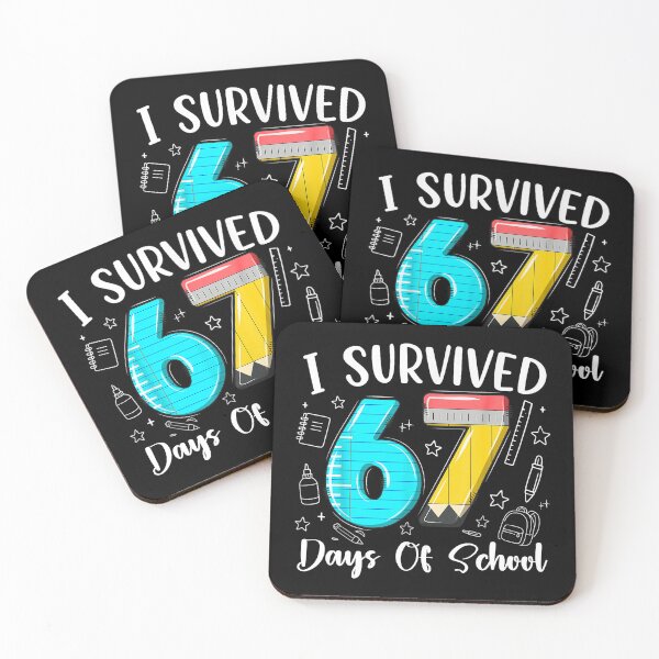 Item preview, I Survived 67 Days of School Funny Meme Six Seven for Teachers & Students designed and sold by NuralsArt.