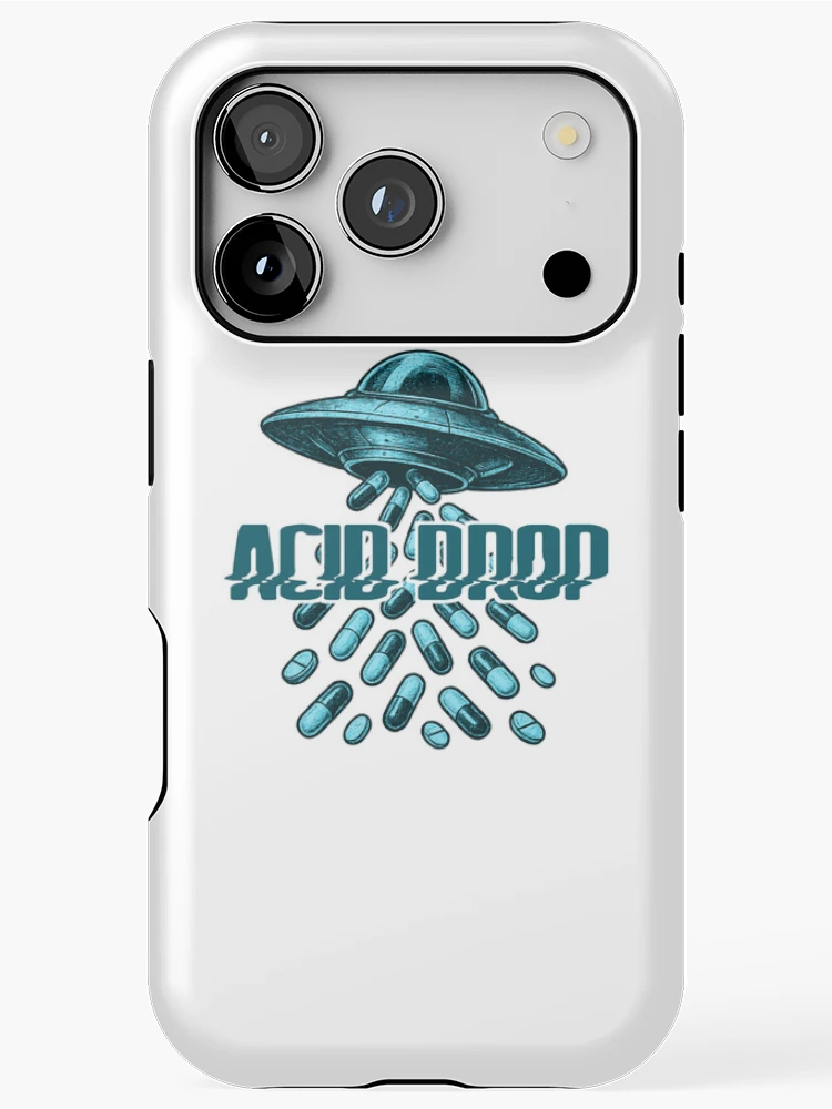 Thumbnail 1 of 4, iPhone Case, ACID DROP – UFO Rave Design BLUE 2 designed and sold by RICK-TURNER.