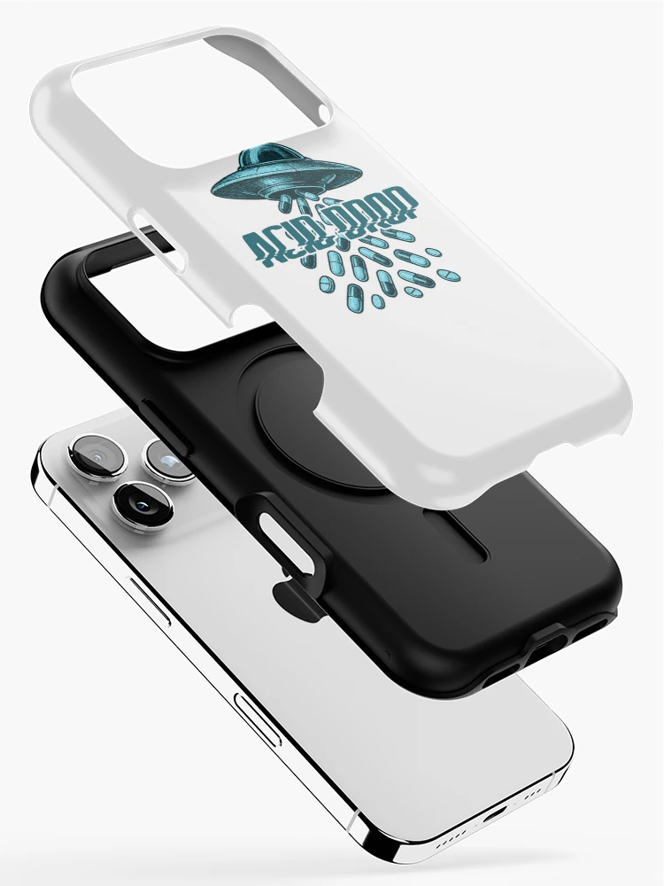 Thumbnail 2 of 4, iPhone Case, ACID DROP – UFO Rave Design BLUE 2 designed and sold by RICK-TURNER.