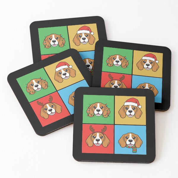 Item preview, Pop Art Christmas Beagle – Colorful Holiday Dog Lover designed and sold by The Real Life Symphony.