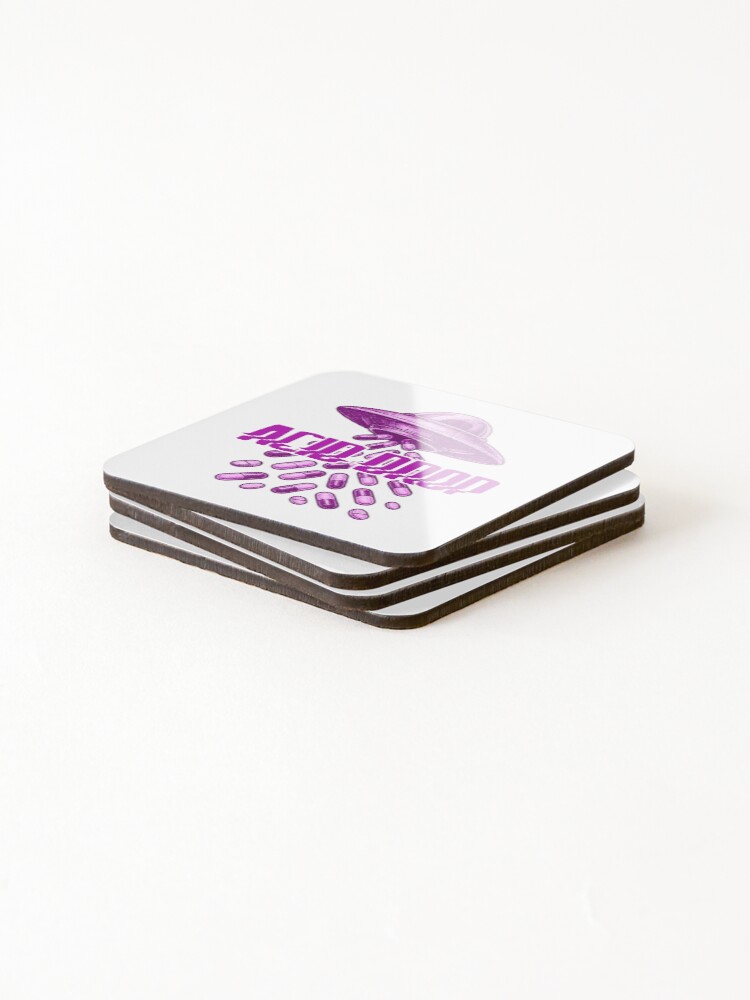 Thumbnail 4 of 5, Coasters (Set of 4), ACID DROP – UFO Rave Design PURPLE 1 designed and sold by RICK-TURNER.