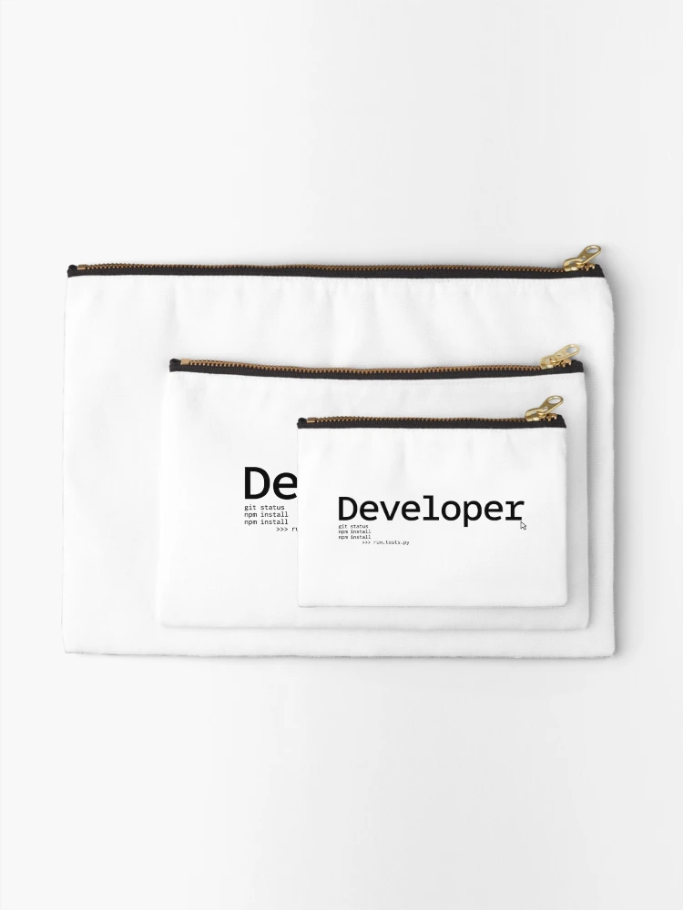 Thumbnail 2 of 4, Zipper Pouch, Coder Collection - The Developer Life designed and sold by MrAI-Store.