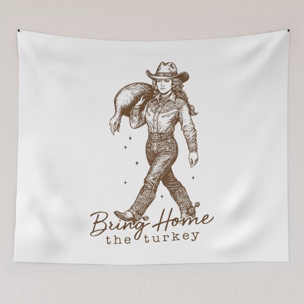 Item preview, Bring Home the Turkey Western Cowgirl Shirt – Funny Thanksgiving Cowboy Graphic designed and sold by TeeByDesignsCo®.