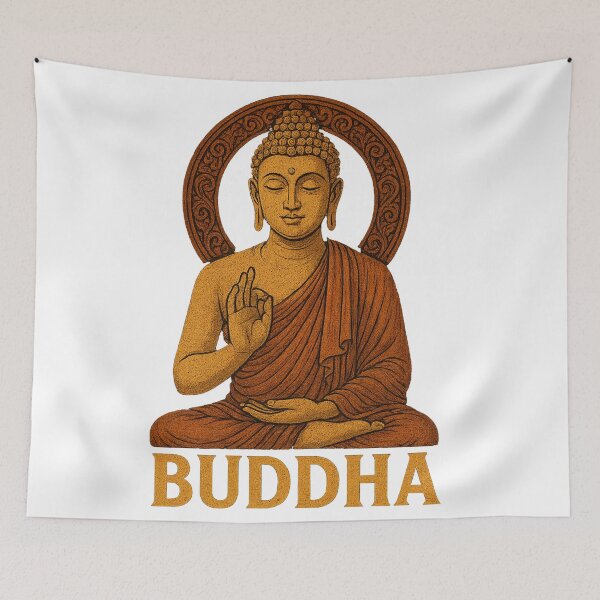 Item preview, Radiant Buddha of Eternal Serenity designed and sold by HiteshArt111.