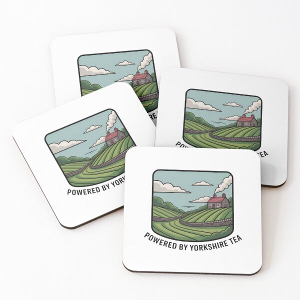 Item preview, Whimsical Yorkshire Tea Box – Countryside Landscape Illustration designed and sold by VividOrganica.