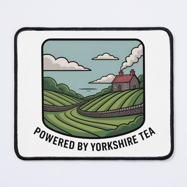 Item preview, Whimsical Yorkshire Tea Box – Countryside Landscape Illustration designed and sold by VividOrganica.