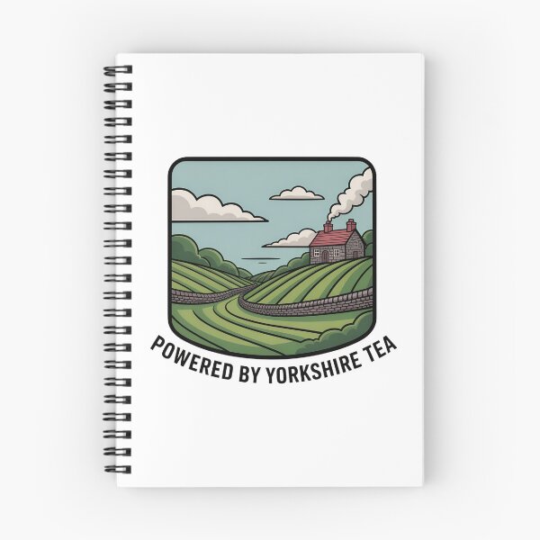 Item preview, Whimsical Yorkshire Tea Box – Countryside Landscape Illustration designed and sold by VividOrganica.