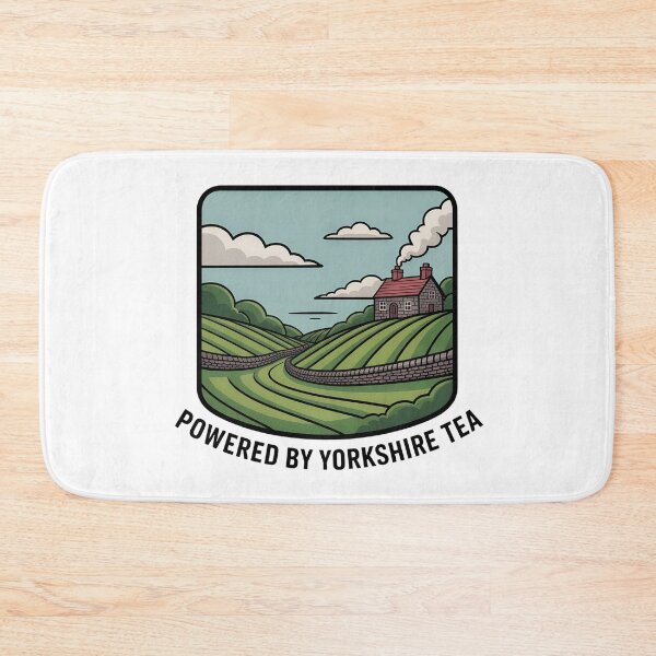 Item preview, Whimsical Yorkshire Tea Box – Countryside Landscape Illustration designed and sold by VividOrganica.